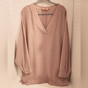 Evri Blouse Blush Plus Size 3x